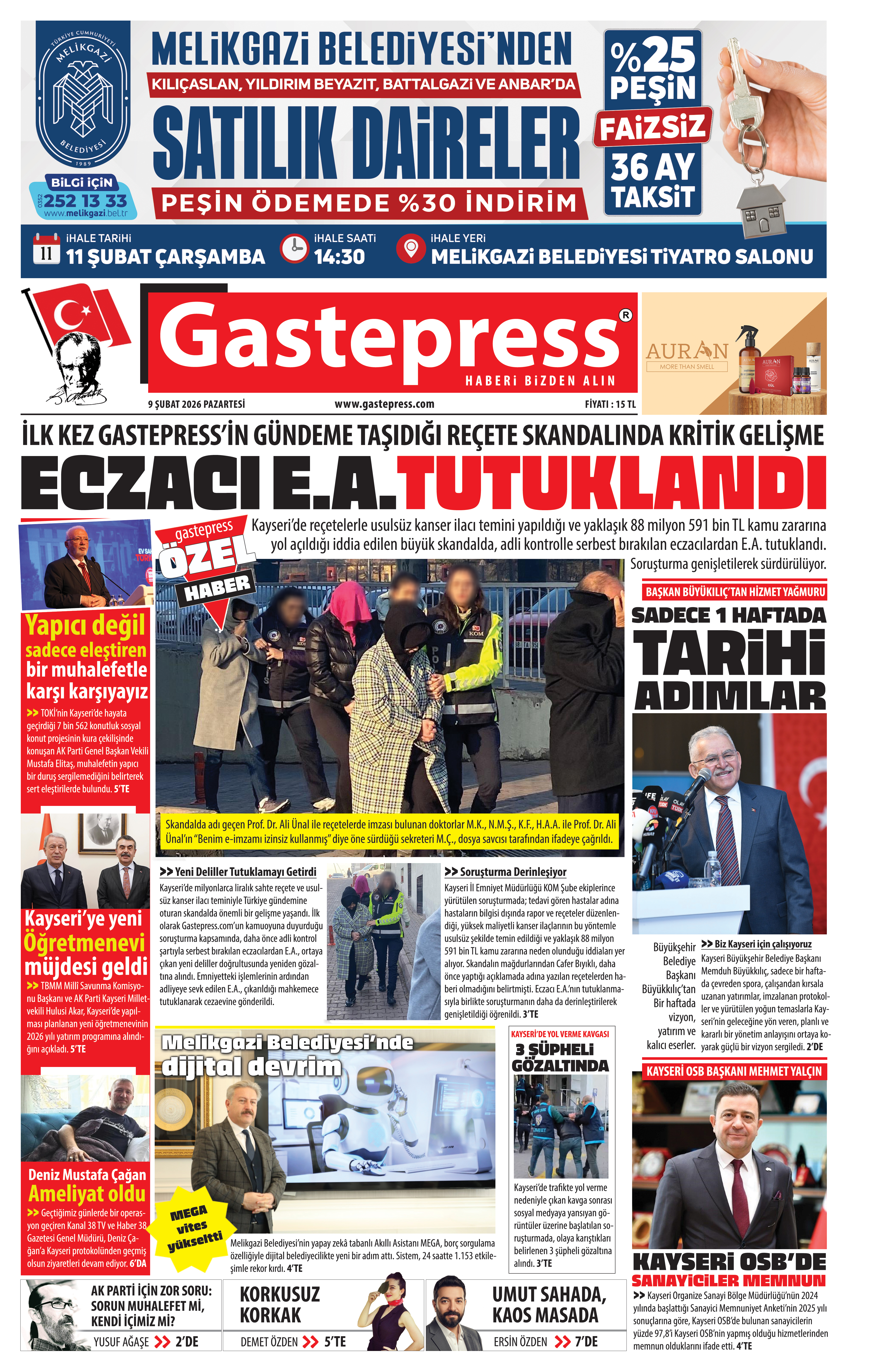 9 ŞUBAT 2026 GASTEPRESS GAZETESİ