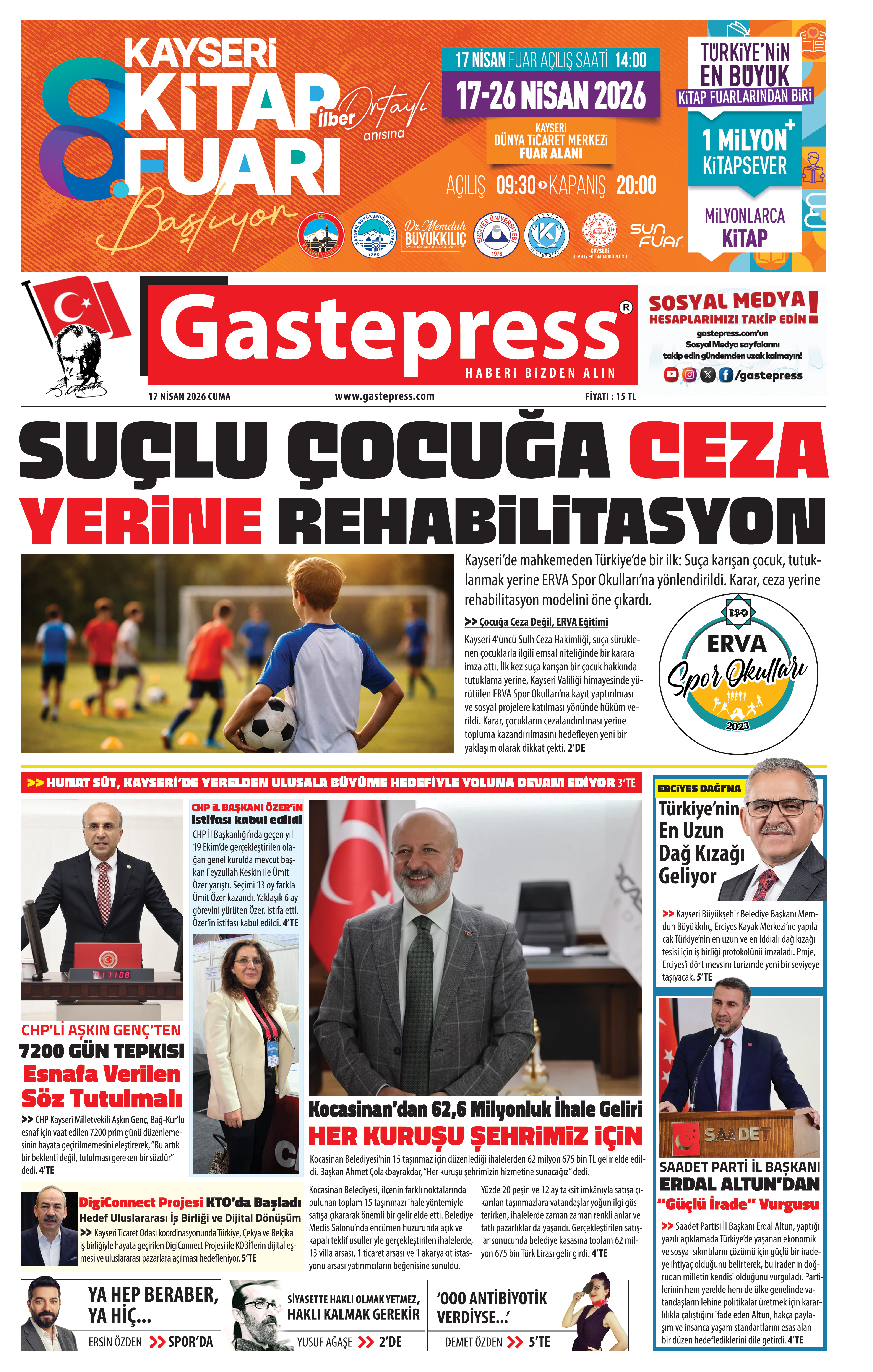 17 NİSAN 2026 GASTEPRESS GAZETESİ