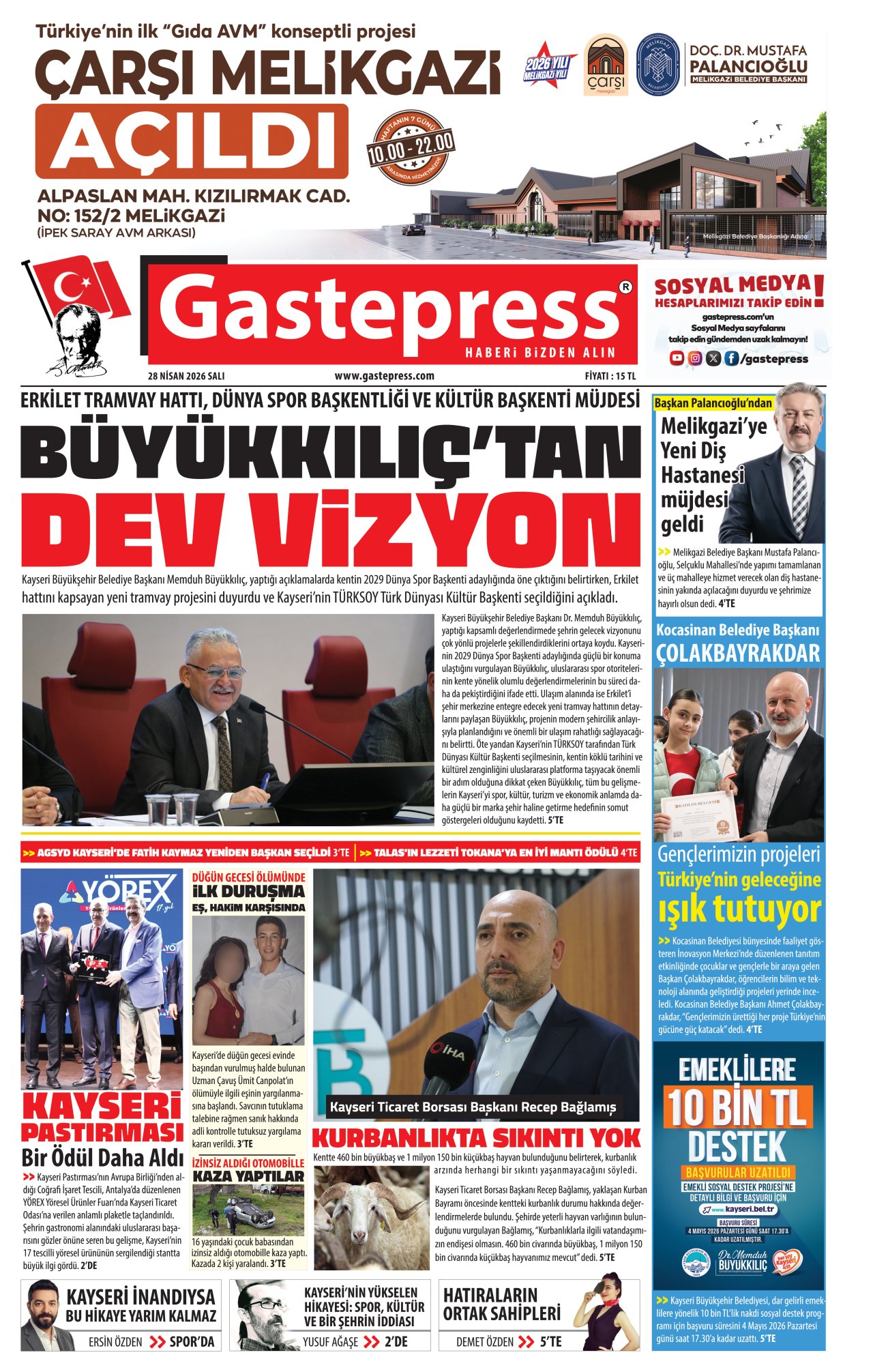 28 NİSAN 2026 GASTEPRESS GAZETESİ