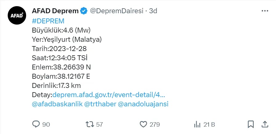 Malatya'da deprem oldu! Çevre iller de sallandı! AFAD'dan açıklama var...
