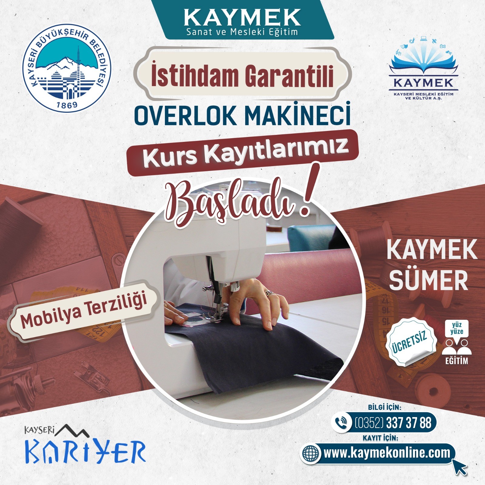 İstihdam garantili 'overlok makineci' kursu başlıyor!