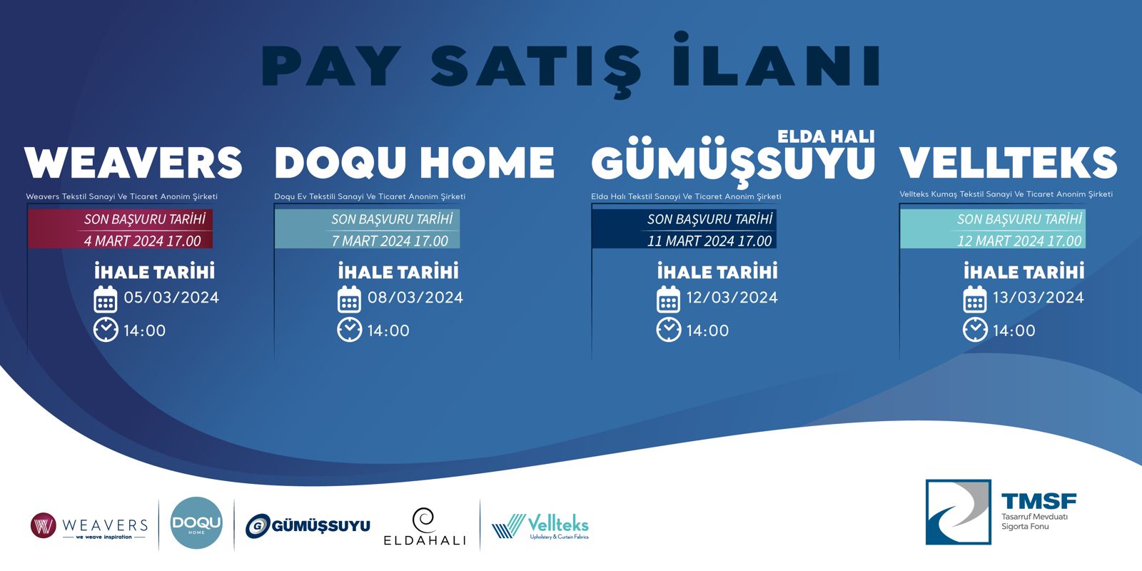Satış ihalelerinde son gelişme!