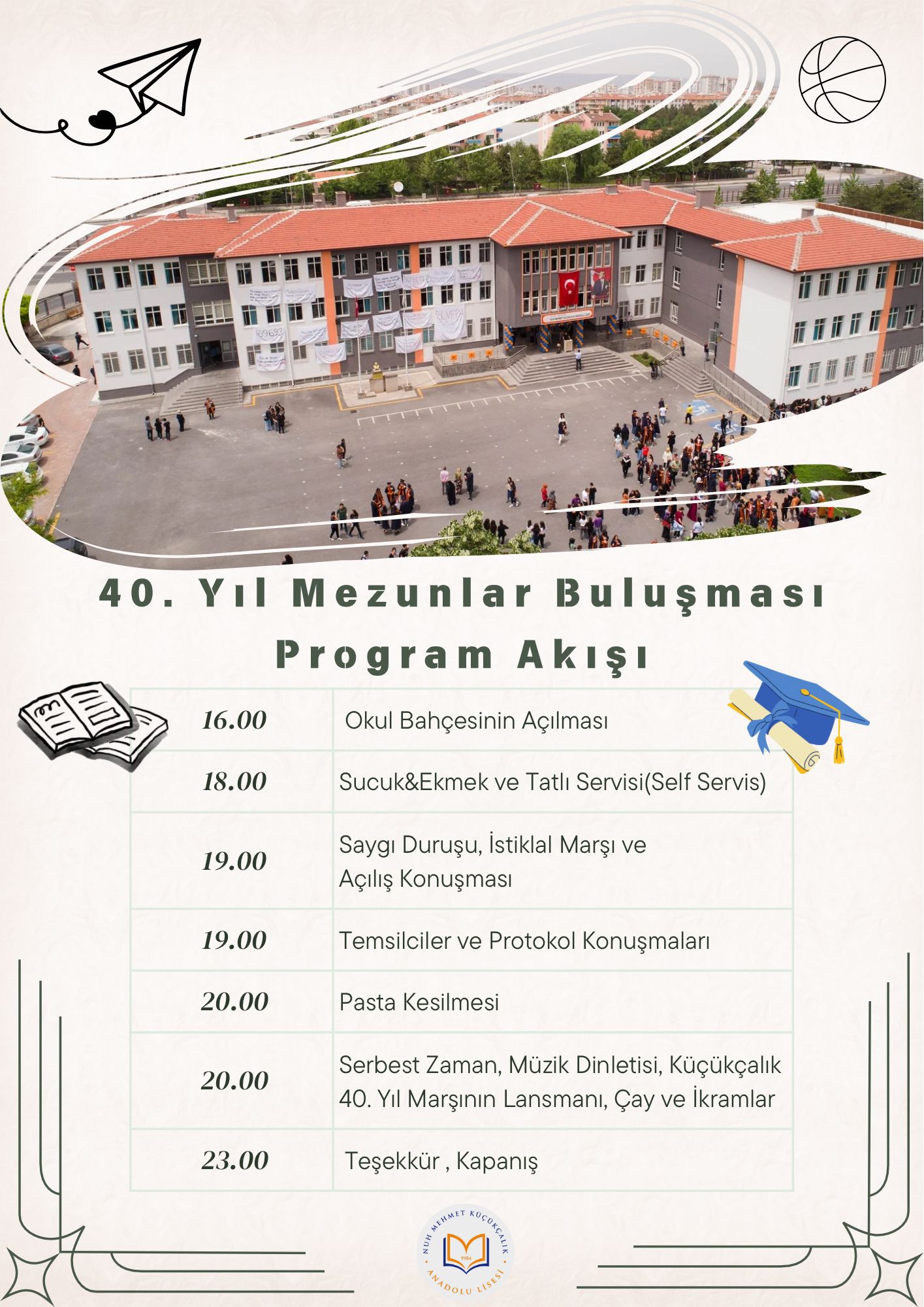 Nuh Mehmet Küçükçalık Anadolu Lisesi 40 Yaşında!