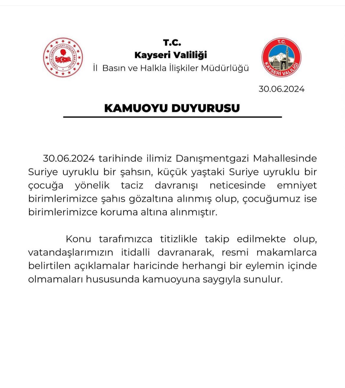 Küçük yaştaki çocuğu taciz eden şüpheli gözaltına alındı!
