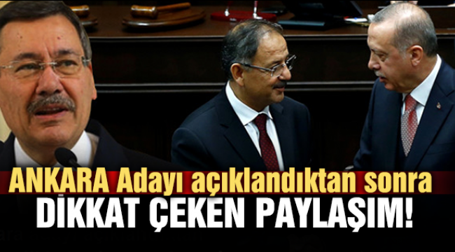 Ankara Adayının Açıklanmasından Sonra Gökçek'ten Dikkat Çeken Paylaşım