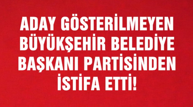 Mersin Büyükşehir Belediye Başkanı Burhanettin Kocamaz, MHP'den İstifa Etti