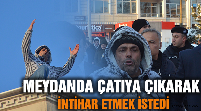 Kayseri'de Cumhuriyet Meydanı'nda İntihar Girişimi