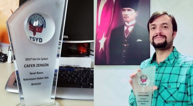Gazeteci Cafer Zengin'e birincilik ödülü!