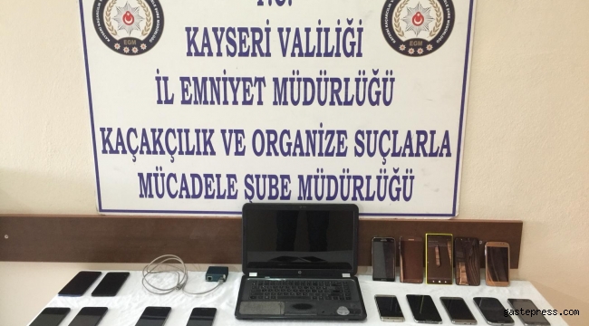 Kayseri'de 27 kaçak cep telefonu ele geçirildi: 3 gözaltı