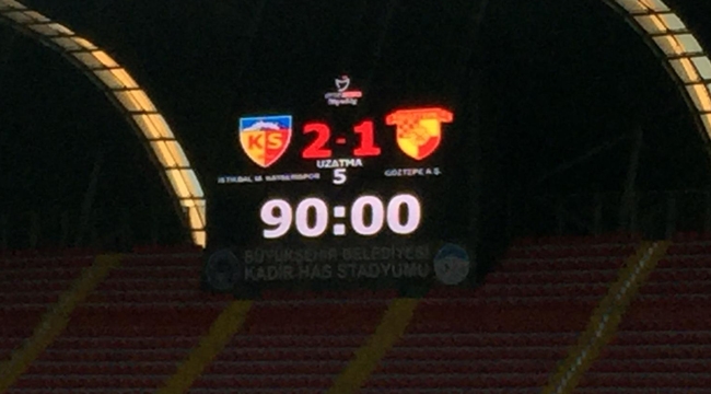 Süper Lig'in 22. haftasında Kayserispor, Göztepe'yi 2-1 mağlup etti.