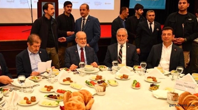 CHP İstanbul adayı Ekrem İmamoğlu, Saadet Partisi'nin iftarına katıldı