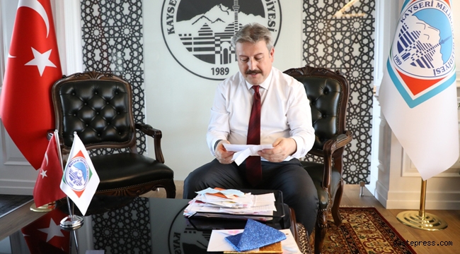 Melikgazi'ye Mektup ile Teşekkür mesajları geldi!