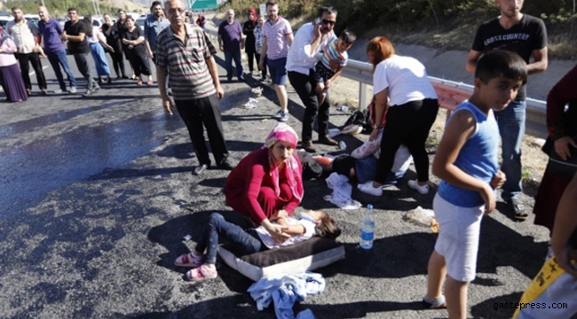 Ankara'da piknik yolunda kaza oldu! 16 yaralı var!