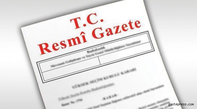 Cumhurbaşkanlığı atama kararları, Resmi Gazete'de