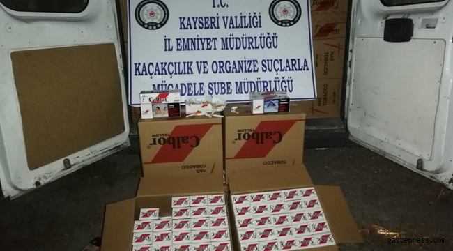 Kayseri'de kaçak makaron sigara operasyonu yapıldıI!