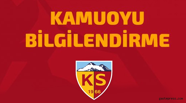 Kayserispor yönetiminden açıklama geldi!