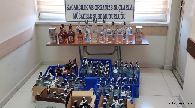 Kayseri'de 135 şişe kaçak alkol ele geçirildi