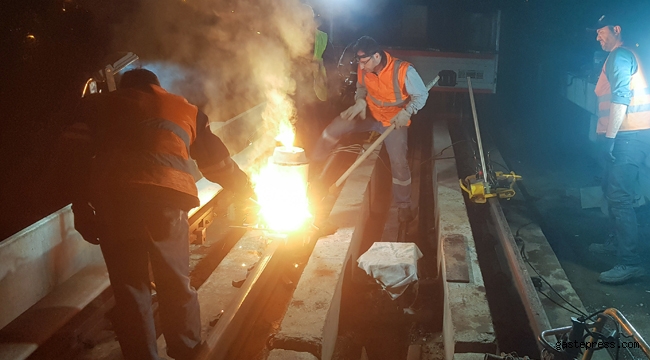 Ankara Metrosunda Aşınan Raylar Yenileniyor!