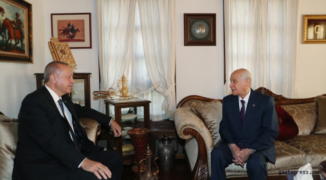 Cumhurbaşkanı Erdoğan'dan MHP Lideri Bahçeli'ye ziyaret