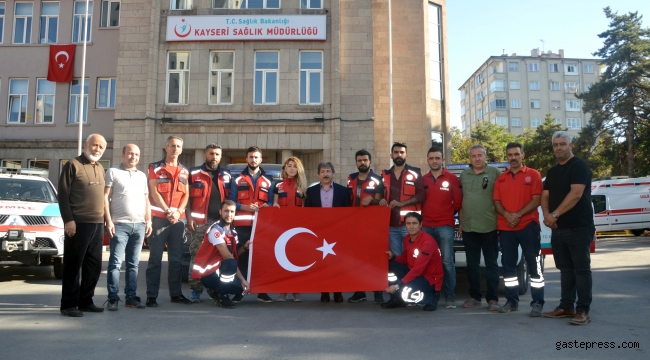 Kayseri UMKE Ekipleri Dualarla Sınıra Uğurlandı