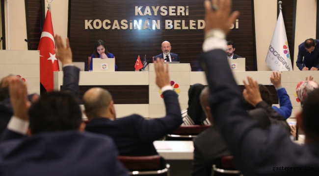 Kocasinan Belediyesi meclis toplantısında 22 gündem maddesi görüşüldü
