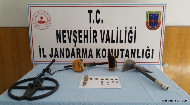 Nevşehir'de kaçak kazıya 1 gözaltı