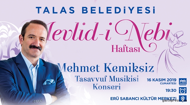 Talas Belediyesi'nden Mevlid-i Nebi Konseri!