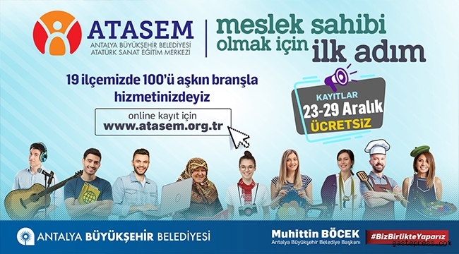 Antalya ATASEM’de ikinci dönem kayıtları başladı