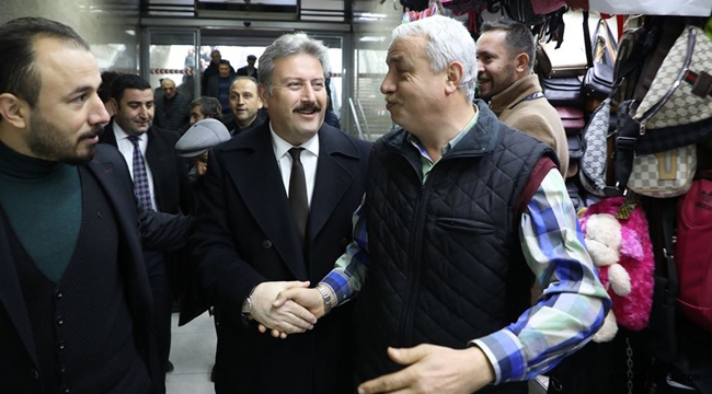 Başkan Mustafa Palancıoğlu'ndan esnafa ziyaret!