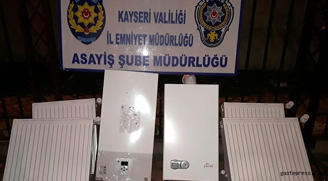 Kayseri'de kombi hırsızlığına 3 gözaltı