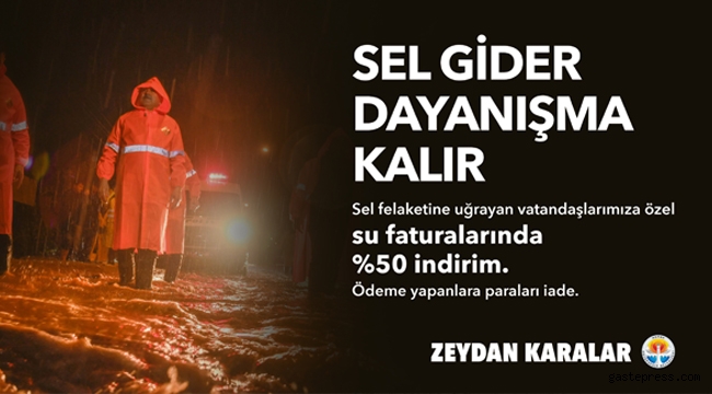 Adana Büyükşehir'den Sel mağduru vatandaşın 3 aylık su faturasına yüzde 50 indirim!