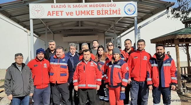 Adana Sağlık Şubesi Elazığ deprem bölgesinde