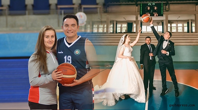 Basketbolcu eşler aynı maçta görev yaptı
