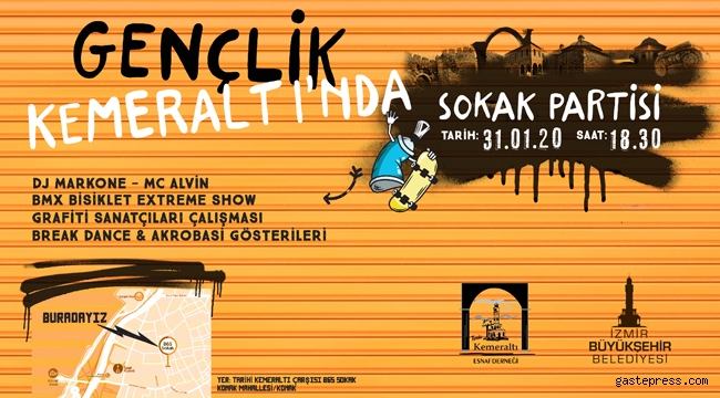 İzmirli Gençler için Kemeraltı’nda sokak partisi düzenliyor!