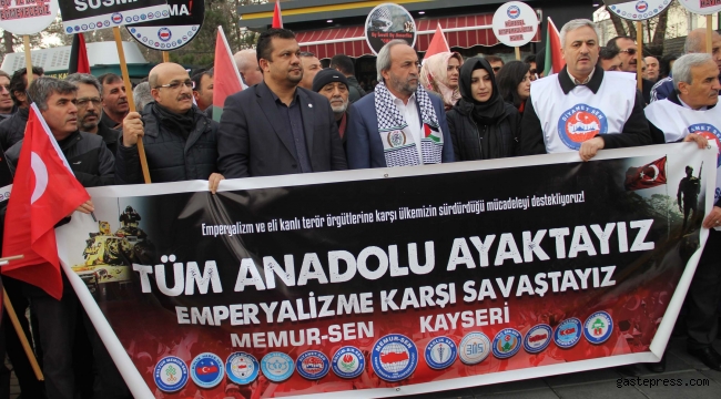 Kayseri'de Trump'ın sözde Orta Doğu Barış Planı protesto edildi