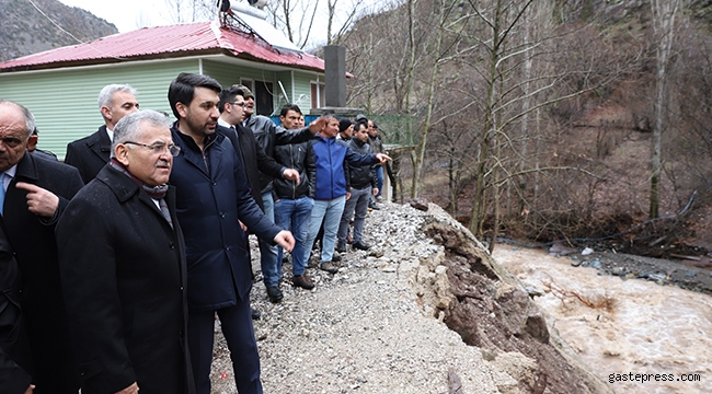 Başkan Büyükkılıç Sel Bölgesinde