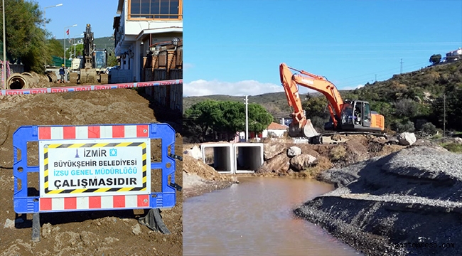 İzmir Büyükşehir Belediyesi İZSU, yedi derede taşkına karşı önlem alıyor