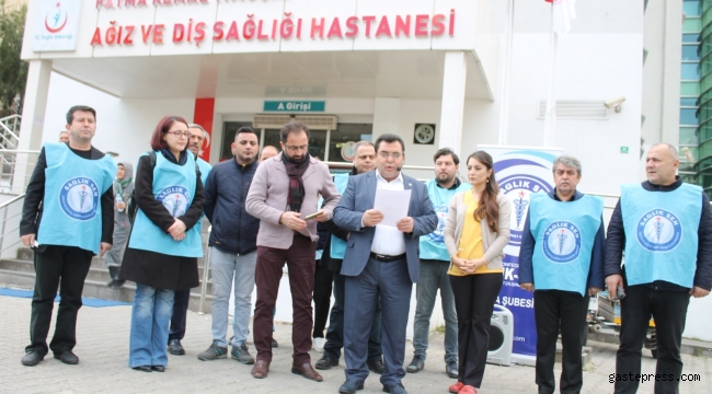 Sağlık-sen Adana Şube Yönetiminden rekor basın açıklaması