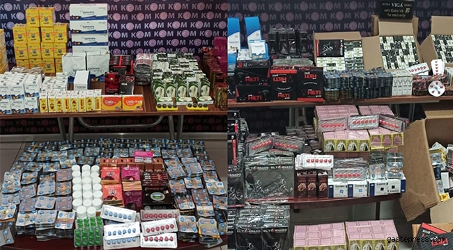 Baharat dükkanında 20 bin kaçak cinsel içerikli hap ele geçirildi