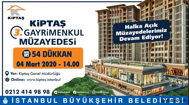 İstanbul'da Kiptaş 3. Gayrimenkul Müzayedesi Yarın Düzenleniyor!
