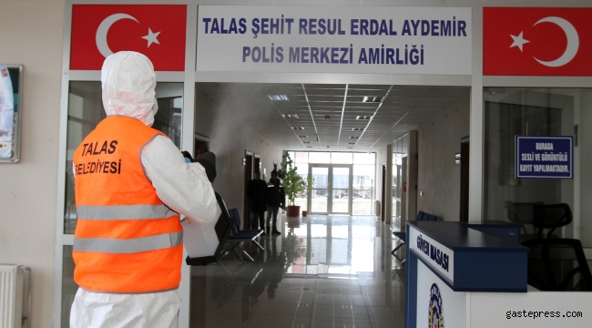 Kayseri Talas&#039;ta Koronavirrüs Önlemleri Sürüyor