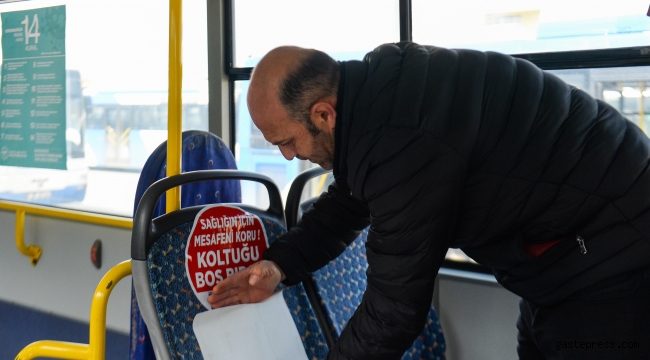 Ankara EGO Otobüslerinde '' Sosyal Mesafeyi Koru'' Farkındalığı