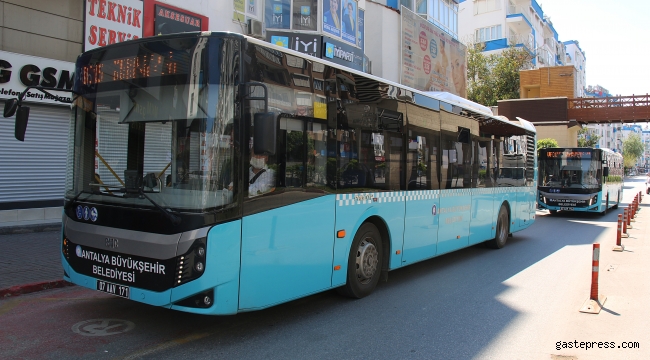 Antalya Büyükşehir 4 günlük sokağa çıkma yasağında çalışanlara 16 hat sefer yapacak 
