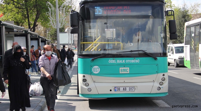 Kayseri'de 844 otobüs şoförünün karantinası sona erdiği açıklandı!