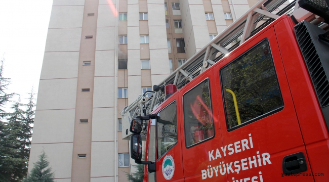 Kayseri'de apartman dairesinde çıkan yangın, söndürüldü