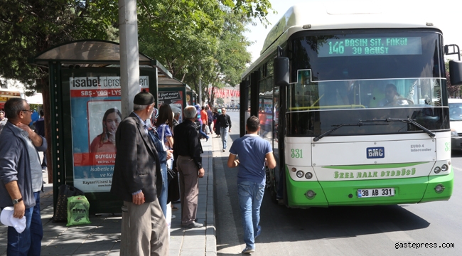 Kayseri'de Özel Halk Otobüsleri de Toplu Ulaşımda!