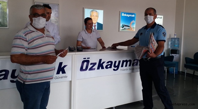 Antalya'nın ilçesi Alanya Otogarı’nda maske dağıtıldı!