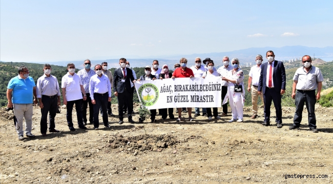 Bornova'da 1.250 zeytin fidanı toprakla buluştu