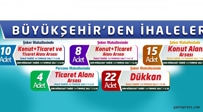 Kayseri Büyükşehir'den Beş İhale Birden!