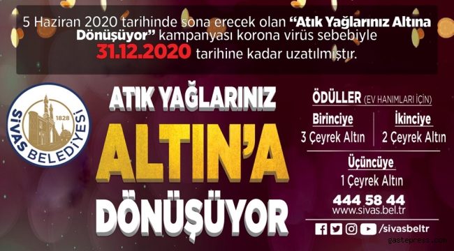 Sivas Belediyesi'nden Atık Yağ Kampanyası